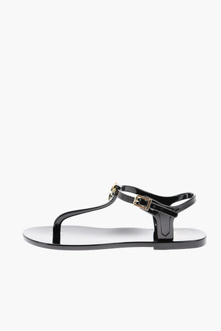 LOVE Golden Trimmings Pvc Thong Sandals