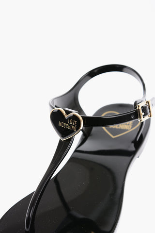 LOVE Golden Trimmings Pvc Thong Sandals