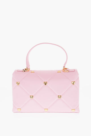 LOVE Faux Leather Quilted Bag with All-Over Heart