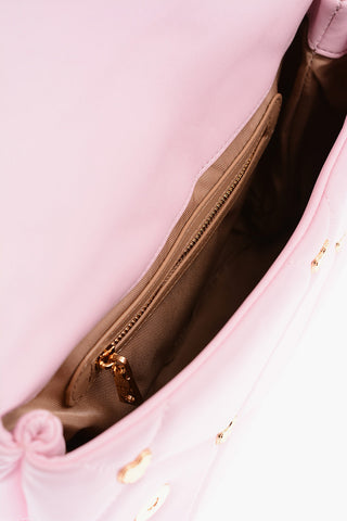 LOVE Faux Leather Quilted Bag with All-Over Heart