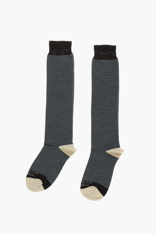 Calzini in Misto Cotone con Motivo a Righe