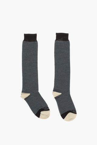 Calzini in Misto Cotone con Motivo a Righe