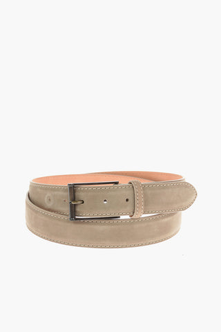 ID Metal Buckle Suede Belt