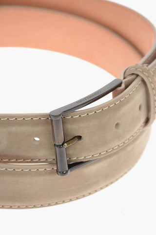 ID Metal Buckle Suede Belt