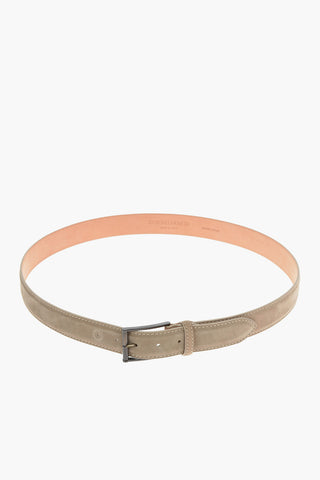 ID Metal Buckle Suede Belt