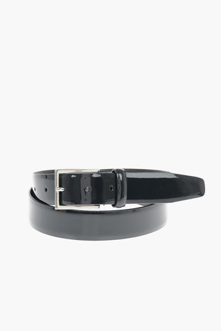 CC COLLECTION Metal Buckle Patent Leather Belt