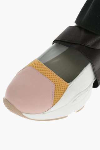 Leather PAM Slip On Sneakers with Elastic Insert