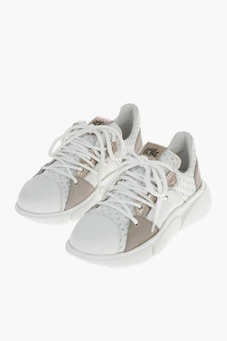 Sneakers WOOLF in Pelle e Tessuto Traforato