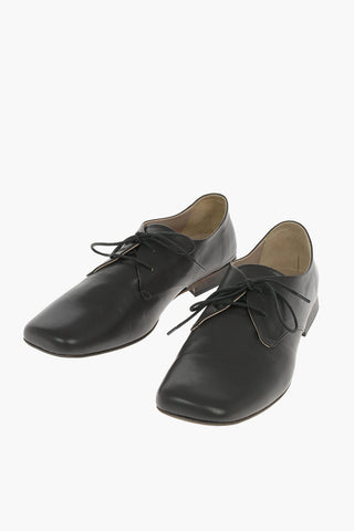 Leather KOBE Derby Shoes with Square Toe