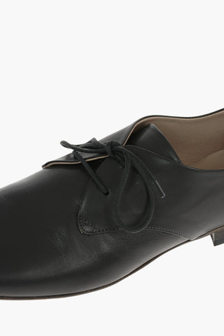 Leather KOBE Derby Shoes with Square Toe