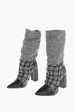 Cut Out Details Leather JOYCE/PIRANDELLO Sock Boots 11cm