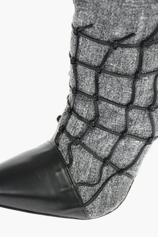 Cut Out Details Leather JOYCE/PIRANDELLO Sock Boots 11cm