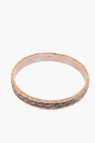 Bracciale alla schiava in Ottone riversitito in pelle di Pitone 