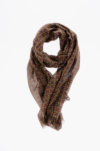 CC COLLECTION Geometric Patterned Cotton Blend Foulard