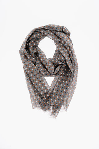 CC COLLECTION Geometric Patterned Cotton Blend Foulard