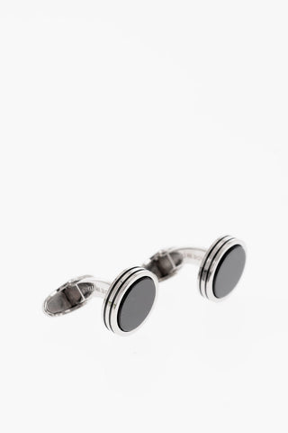Patent Round Cufflinks
