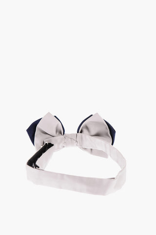Two-Tone Silk Diamond Point Bow Tie
