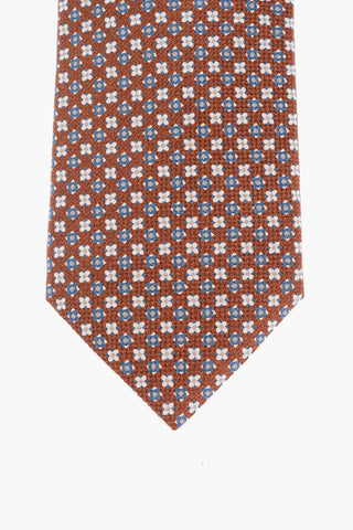 Geometric Patterned Silk Tie
