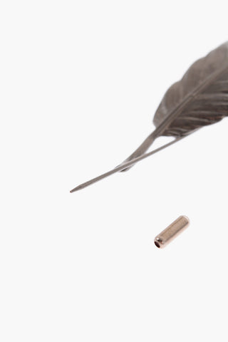 Brass Feather Shaped Brooch