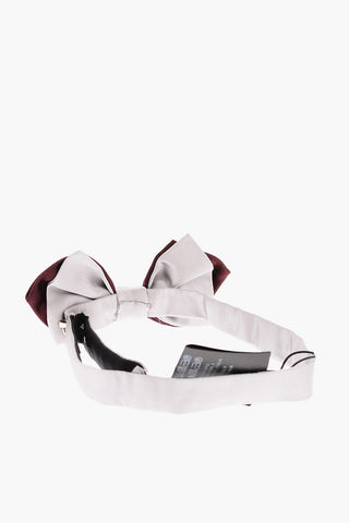 Two-Tone Silk Diamond Point Bow Tie