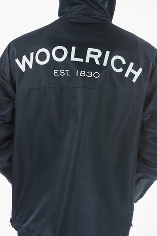 Nylon Anorak with Patch Pocket and Drawstring