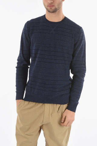Maglia Girocollo in Cotone e Lino a Righe