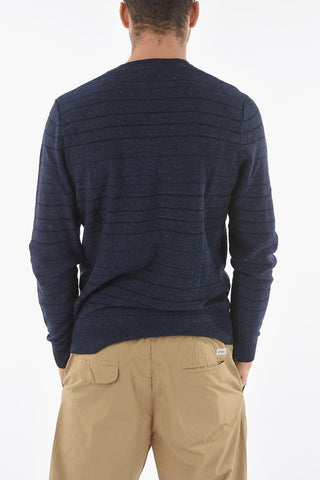 Maglia Girocollo in Cotone e Lino a Righe