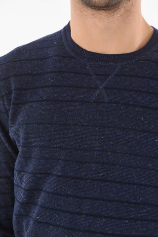 Maglia Girocollo in Cotone e Lino a Righe