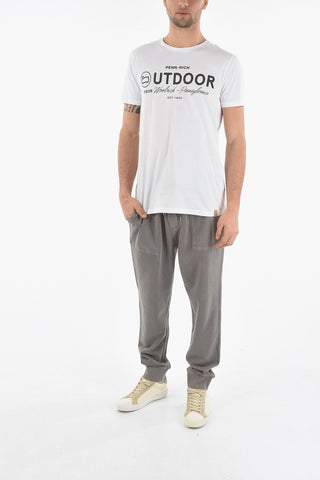 PENN-RICH Leattering Printed BOLLO Crew-Neck T-shirt