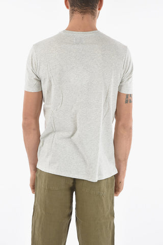 PENN-RICH Contrasting Printed Front FACTORYE Crew-Neck T-shirt