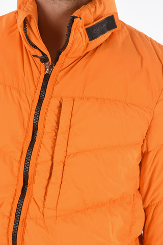 Solid Color SUNDANCE Down Jacket with Contrasting Zipped