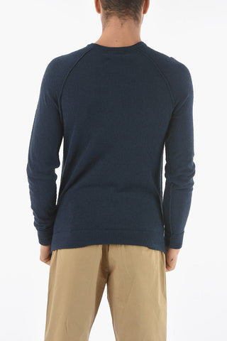 Cotton CURLY Crew-Neck Sweater with Contrasting Logo