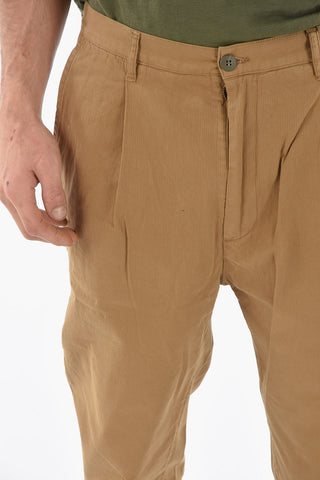 Striped Single Pleated WORKWEAR Chino Pants