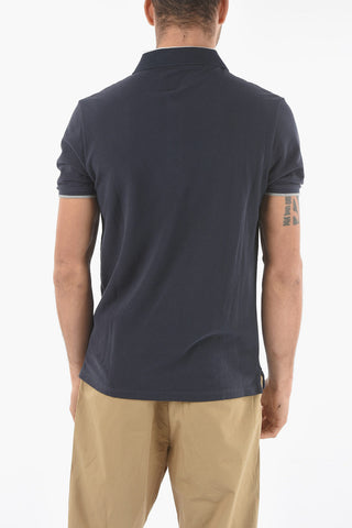 PENN-RICH Solid Color Piquè Cotton Polo Shirt