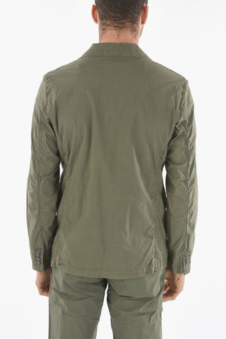 Popeline Cotton 3-Buttons Blazer with Patch Pockets