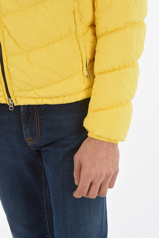 Solid Color SUNDANCE Down Jacket with Contrasting Zipped
