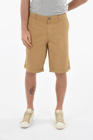 Solid Color Twill Cotton Shorts