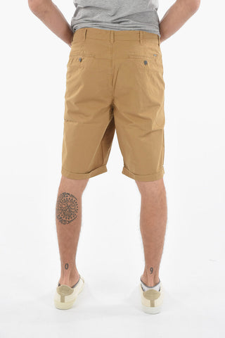 Solid Color Twill Cotton Shorts