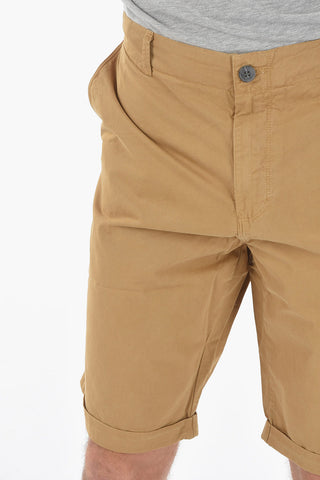 Solid Color Twill Cotton Shorts