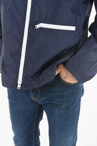 Giacca a Vento DEEPSIX in Nylon con Cerniera a Contrasto