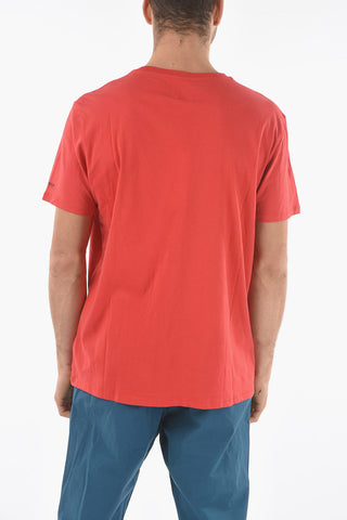 PENN-RICH Contrasting Written WAVE Crew-Neck T-shirt