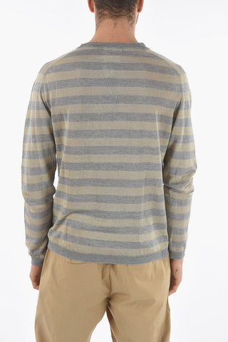 Maglia Bicolore in Lino a Righe
