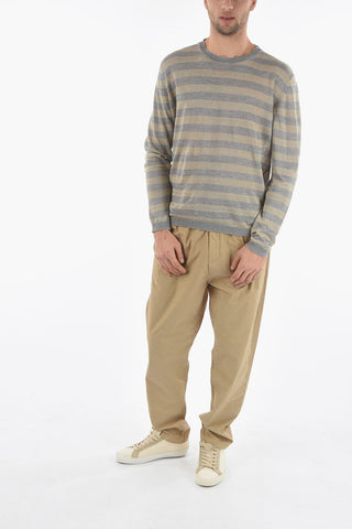 Maglia Bicolore in Lino a Righe