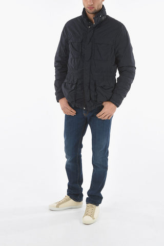 Solid Color FIELD Down Jacket with Removable Hood