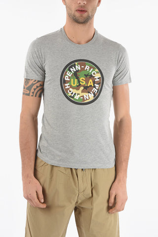 PENN-RICH Logo Printed Crew-neck T-Shirt