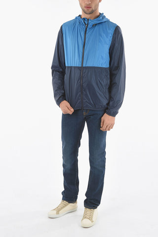 Two-Tone SOUTH BAY Lightweight Windbreaker with Drawstring