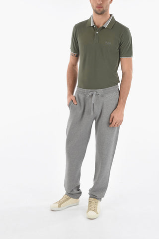 Joggers in Cotone Garzato a 3 Tasche