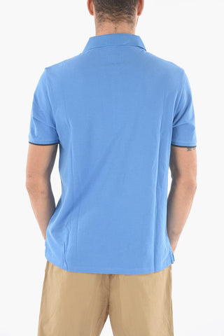 PENN-RICH Piquè Cotton 2-Buttons FLAME Polo Shirt