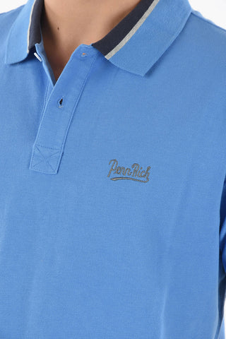 PENN-RICH Piquè Cotton 2-Buttons FLAME Polo Shirt