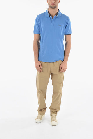 PENN-RICH Piquè Cotton 2-Buttons FLAME Polo Shirt